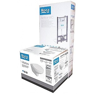 Унитаз подвесной Roca Mateo 893100010 с инсталляцией, с крышкой микролифт купить в интернет-магазине Sanbest