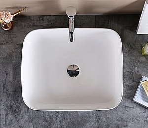 Раковина накладная Ceramalux N 50,5 78104 белая купить в интернет-магазине Sanbest