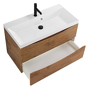 Тумба с раковиной Belbagno MARINO 90 2C-SO/BB900/450-LV-MR-AST дуб натуральный для ванной в интернет-магазине Sanbest