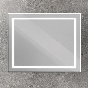 Зеркало BelBagno Kraft SPC-KRAFT-1000-800-SENS-AL сатин в ванную от интернет-магазине сантехники Sanbest