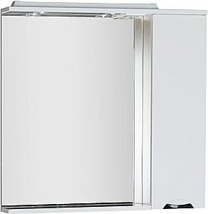 Зеркало со шкафом Aquanet Гретта 100 светлый дуб/белый в ванную от интернет-магазине сантехники Sanbest