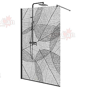 Душевое ограждение AvaCan MB110 профиль черный/стекло прозрачное с рисунком купить в интернет-магазине Sanbest