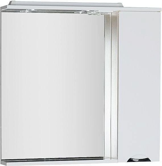 Зеркало со шкафом Aquanet Гретта 100 светлый дуб/белый в ванную от интернет-магазине сантехники Sanbest