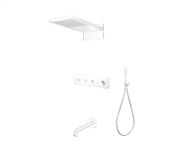 Душевая система Boheme Fusion 130-2-MW белая купить в интернет-магазине сантехники Sanbest