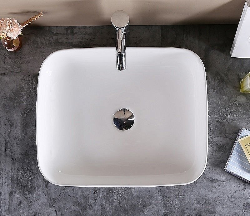 Раковина накладная Ceramalux N 50,5 78104 белая купить в интернет-магазине Sanbest