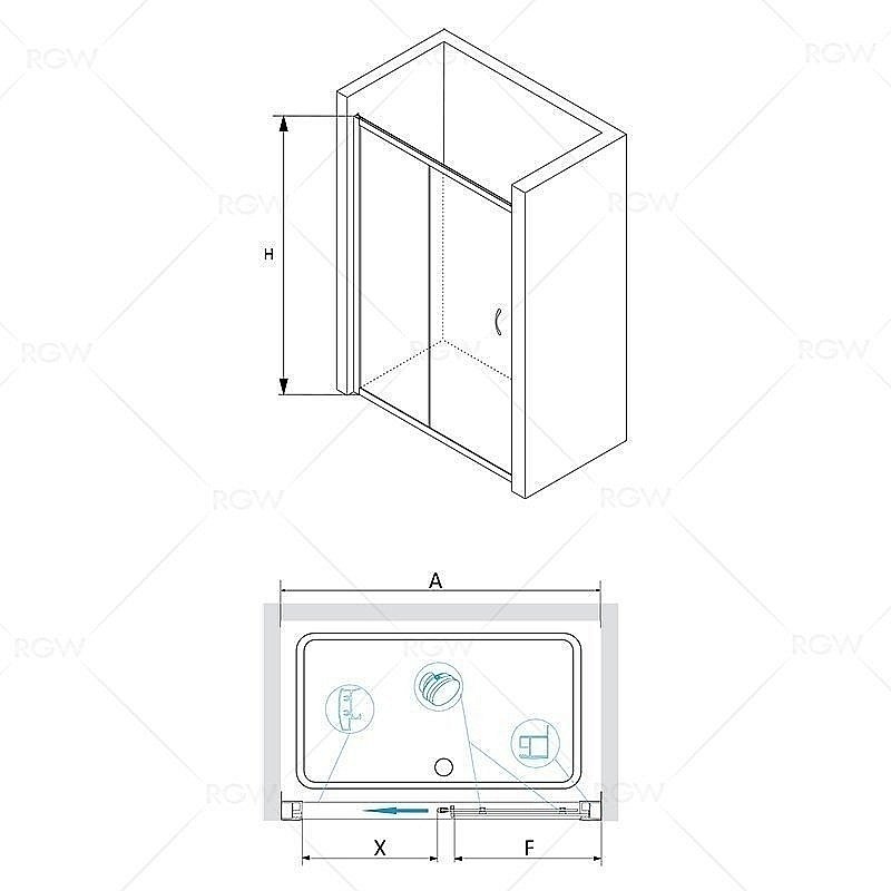 Душевая дверь RGW Passage PA-016 160 купить в интернет-магазине Sanbest