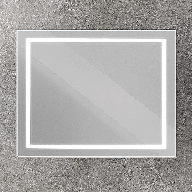 Зеркало BelBagno Kraft SPC-KRAFT-1000-800-SENS-AL сатин в ванную от интернет-магазине сантехники Sanbest