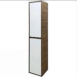 Пенал Эстет Monaco Wood 35 белый/дуб левый купить в интернет-магазине сантехники Sanbest