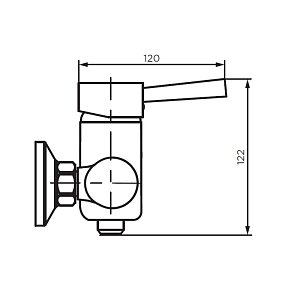 Смеситель для душа Dorff Logic D3020000SS сталь купить в интернет-магазине сантехники Sanbest