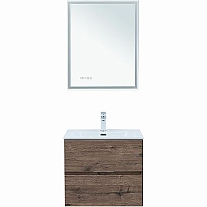 Тумба с раковиной Aquanet Алвита new 60 334184 дуб веллингтон табак для ванной в интернет-магазине Sanbest