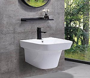 Раковина подвесная Ceramalux N 50,5 NB164 белая купить в интернет-магазине Sanbest