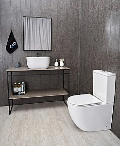 Раковина накладная Gid Creativo 45 N9302wg 51220 белая матовая, белый графит купить в интернет-магазине Sanbest