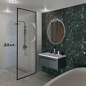 Тумба с раковиной LA FENICE Elba Grigio 80 серая для ванной в интернет-магазине Sanbest