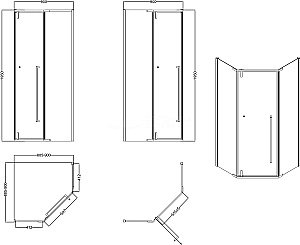 Душевой уголок Esbano SURF ESOGS90PRC 90х90 стекло прозрачное/профиль хром купить в интернет-магазине Sanbest