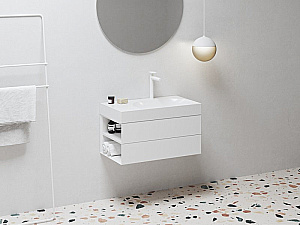 Тумба с раковиной Ravak SD LITE 80 X000001885/X000001873/XJX1280000 белая для ванной в интернет-магазине Sanbest