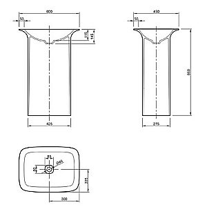 Раковина отдельностоящая KNIEF Glam 0600-082-01 купить в интернет-магазине Sanbest