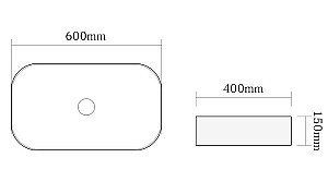 Раковина накладная SantiLine 60 SL-7022MM белый мрамор купить в интернет-магазине Sanbest