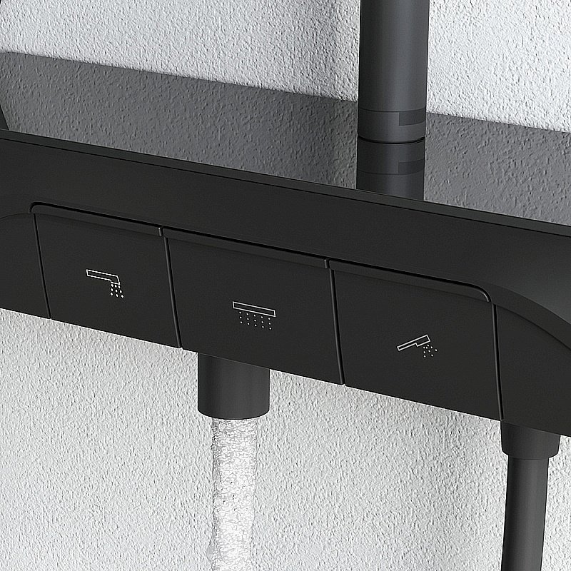 Душевая система AM.PM Func F078F322 черная купить в интернет-магазине сантехники Sanbest