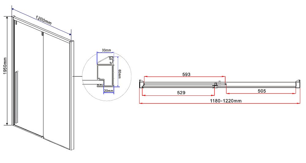Душевая дверь Vincea Lugano VDS-1L120CL-1 120 хром купить в интернет-магазине Sanbest