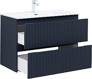 Тумба с раковиной Aquanet Джейн (Flat) 335430/330432 90 маренго для ванной в интернет-магазине Sanbest