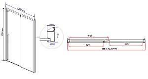 Душевая дверь Vincea Lugano VDS-1L120CL-1 120 хром купить в интернет-магазине Sanbest