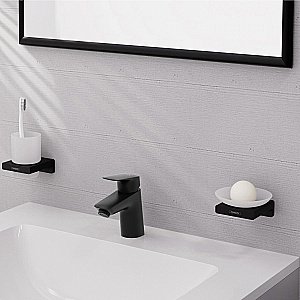 Смеситель для раковины Hansgrohe Logis 71077670 черный матовый купить в интернет-магазине сантехники Sanbest