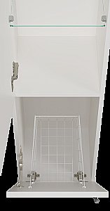 Пенал напольный с Б/К Misty Марта 35 П-Мрт05035-011 белый для ванной в интернет-магазине сантехники Sanbest