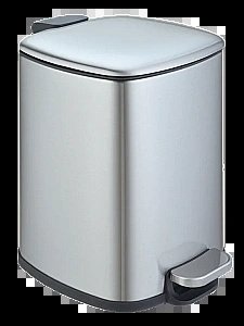 Ведро для мусора WeltWasser Berg 10000013410 сталь матовая купить в интернет-магазине сантехники Sanbest
