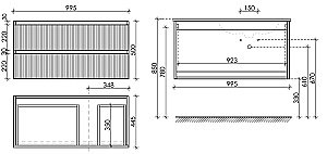 Тумба с раковиной Sancos SNOB T SNT100SM L/R 100 Doha Soft для ванной в интернет-магазине Sanbest
