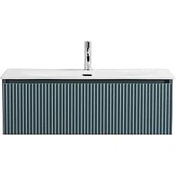 Тумба с раковиной BelBagno 100 UNO-1000-1C-SO-AO+BB-8099-100 голубая матовая для ванной в интернет-магазине Sanbest