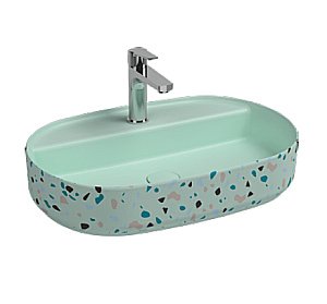 Раковина ISVEA Infinity 60 10NF65060SV-2T-TRZ мятно-зеленый матовый купить в интернет-магазине Sanbest