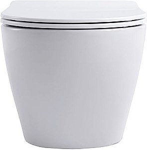 Унитаз подвесной Aquanet Rimless Cetus 2.0 W LX-1901 с крышкой микролифт, безободковый купить в интернет-магазине Sanbest