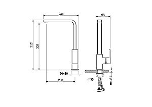 Смеситель для кухни Aquatek Либра AQ1680MB черный матовый купить в интернет-магазине сантехники Sanbest