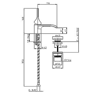 Смеситель для раковины Bossini Apice E89600.030 хром купить в интернет-магазине сантехники Sanbest