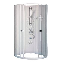Душевое ограждение Радомир Паола 103х103 профиль белый/стекла прозрачные купить в интернет-магазине сантехники Sanbest