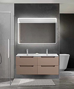 Тумба с раковиной BelBagno 120 ETNA-1200-4C-SO-2-CO+BB-8099-120-2 бежевая матовая для ванной в интернет-магазине Sanbest
