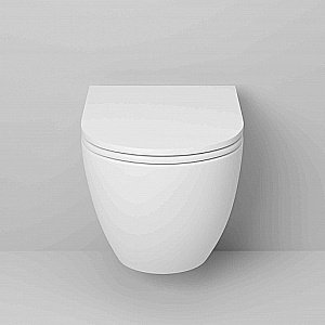 Унитаз подвесной Grossman TORNADO GR-4455MSQ безободковый, с крышкой микролифт, слив-торнадо, белый матовый купить в интернет-магазине Sanbest