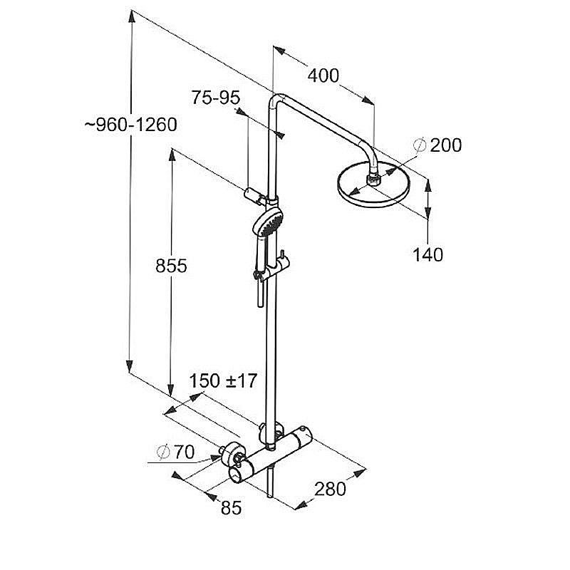 Душевая система Kludi Logo Dual 680950500 купить в интернет-магазине сантехники Sanbest