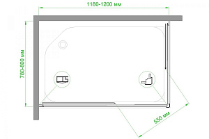 Душевой уголок Royal Bath RB8120HPD-C-CH 120х80 матовый купить в интернет-магазине Sanbest