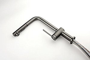 Смеситель для кухни Paulmark Neo Ne214419-GM вороненая сталь купить в интернет-магазине сантехники Sanbest