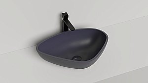 Раковина накладная Salini GLORIA 06 1102206MF из искусственного камня S-Stone, матовая, цвет по RAL полностью купить в интернет-магазине Sanbest