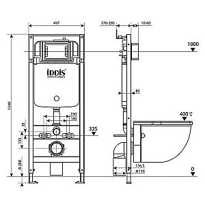 Инсталляция для унитаза IDDIS Profix PRO0000i32 купить в интернет-магазине сантехники Sanbest