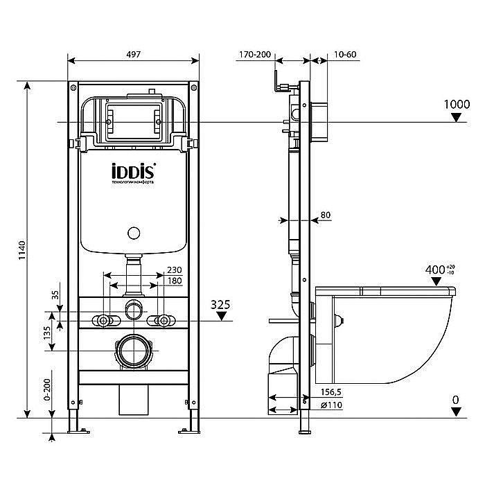 Инсталляция для унитаза IDDIS Profix PRO0000i32 купить в интернет-магазине сантехники Sanbest