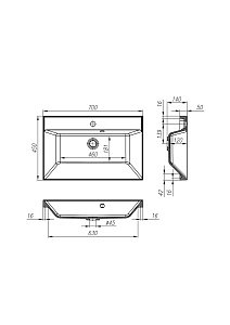 Тумба с раковиной Belbagno MARINO 70 подвесная Crema Opaco для ванной в интернет-магазине Sanbest