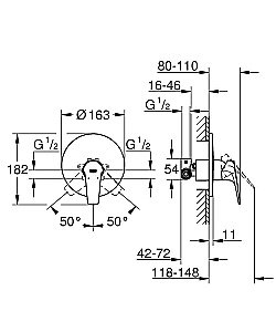Смеситель для душа Grohe BauFlow 29112000 купить в интернет-магазине сантехники Sanbest