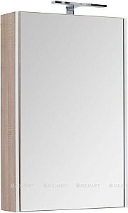 Зеркальный шкаф Aquanet Августа 58 дуб сонома купить в интернет-магазине сантехники Sanbest