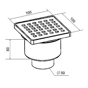 Душевой трап Loranto LINE 100 3012.0A050K.010.1 хром купить в интернет-магазине Sanbest