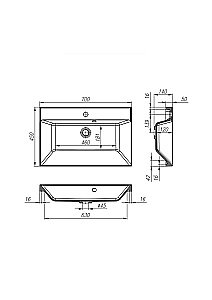 Тумба с раковиной Belbagno MARINO 70 подвесная Crema Opaco для ванной в интернет-магазине Sanbest