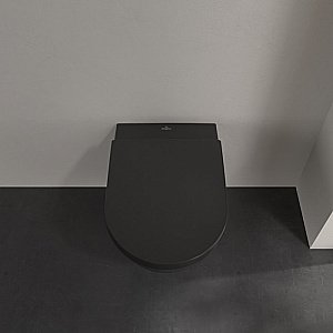 Унитаз подвесной Villeroy&Boch Subway 2.0 5614R0R7 черный матовый, безободковый купить в интернет-магазине Sanbest