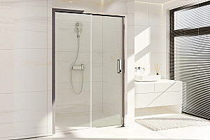 Душевая дверь Royal Bath ACCORD RB HS-T-CH 150x200 стекло прозрачное/профиль хром купить в интернет-магазине Sanbest